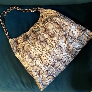 SR Squared by Sondra Roberts Snakeskin Bag